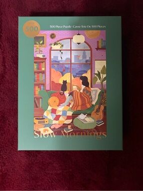 Slow Mornings 500-Piece Jigsaw Puzzle - Teal